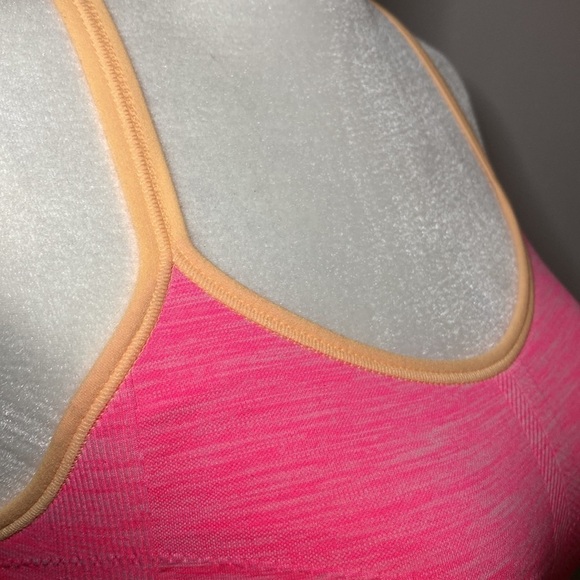 Old Navy Seamless Sports Bra Pink and Orange Racerback - Picture 9 of 16